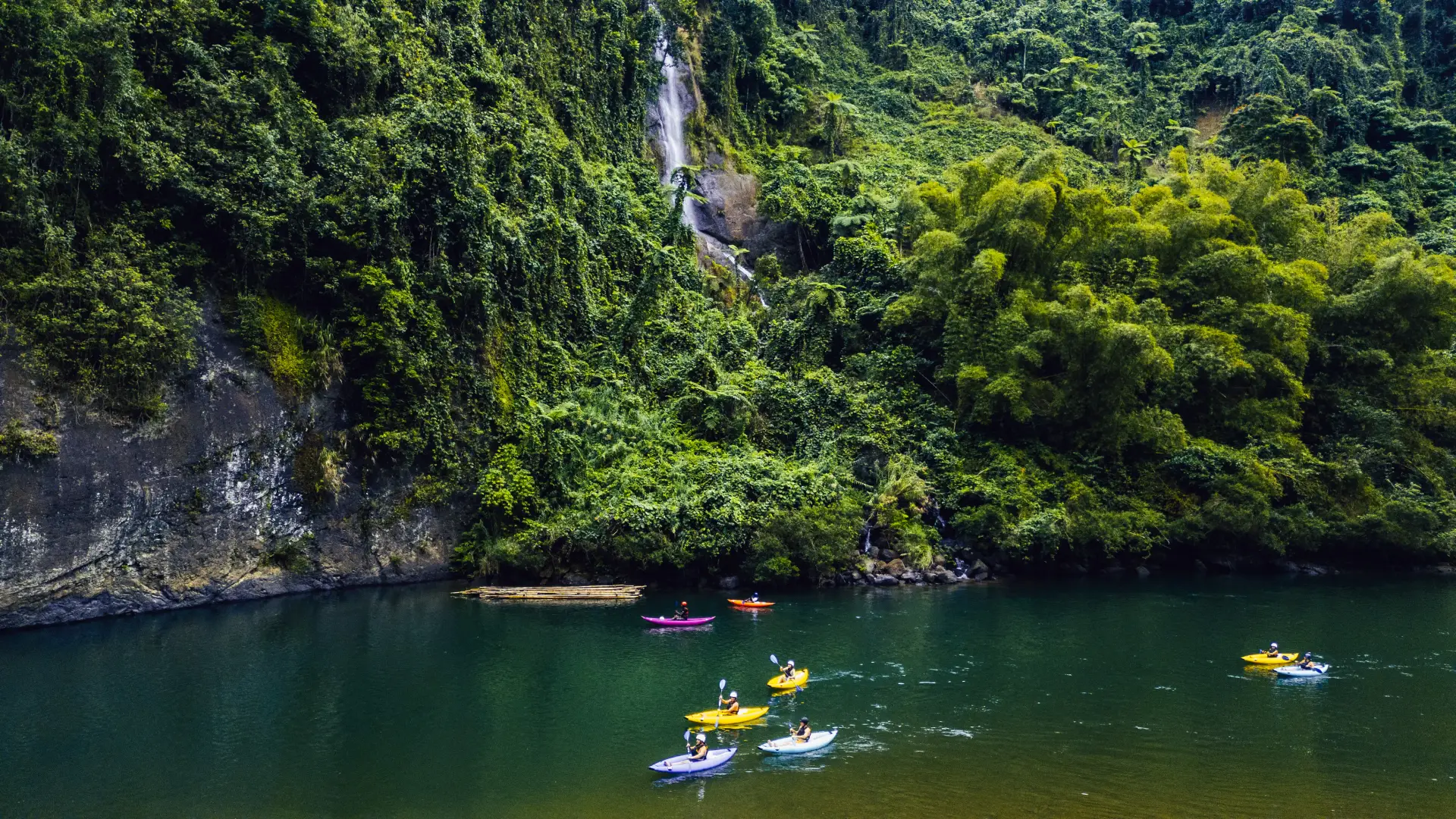 Kayaking adventure aerial